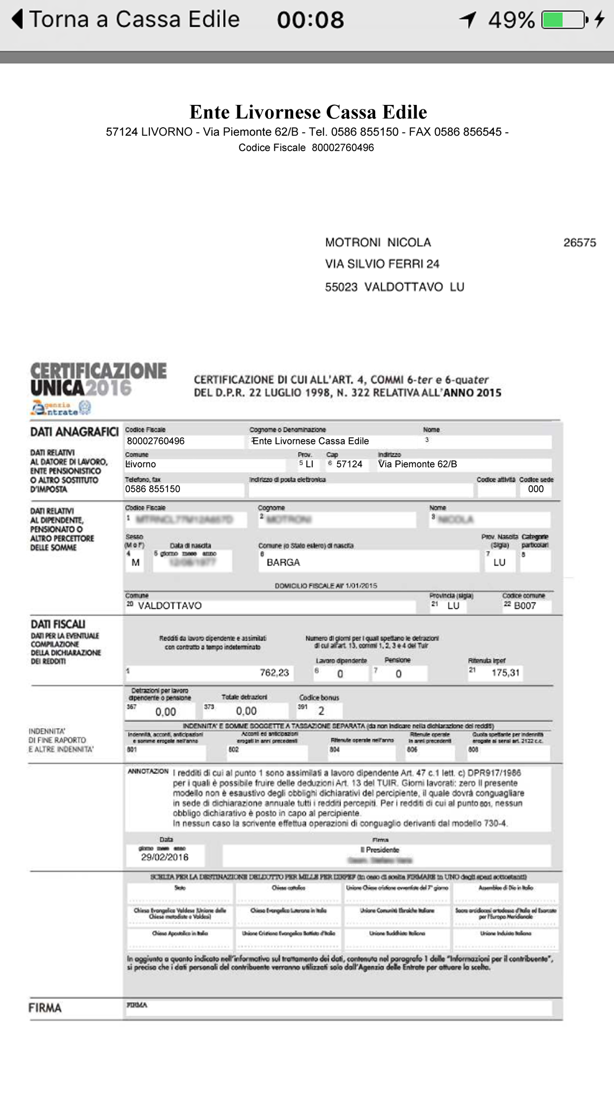 Cassa Edile Livorno screenshot 3