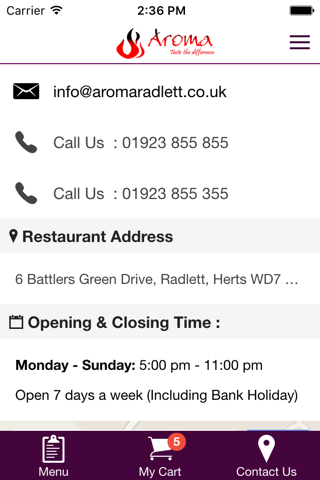 Aroma Radlett screenshot 3