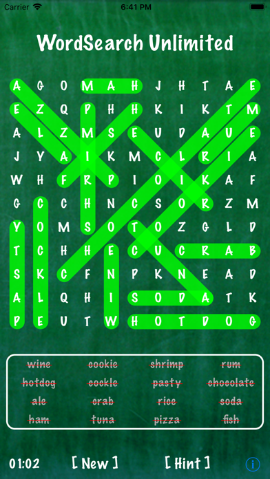 Screenshot #1 pour Word Search Unlimited Free