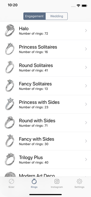 Ring Size Chart On Phone Screen