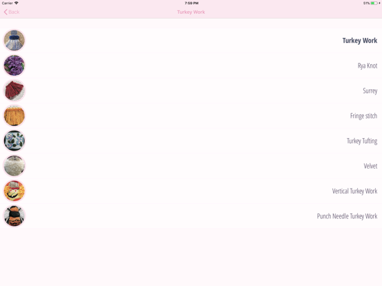 Knots, Fur & Turkey Work iPad screenshot 4 - Lifestyle app