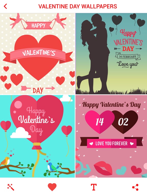 Valentine Day Wallpapers HD iPad screenshot 2 - Photo & Video app