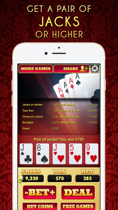 Video Poker - Jacks or Better! screenshot 4