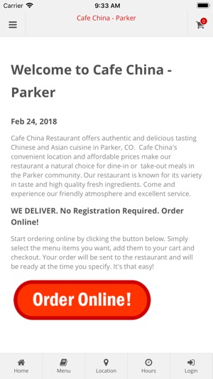 Cafe China Parker