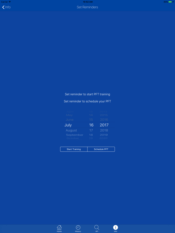 PFT Scores iPad screenshot 2 - Health & Fitness app