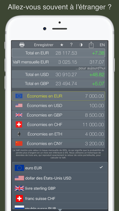 Screenshot #1 pour TotalFX Lt - calculateur