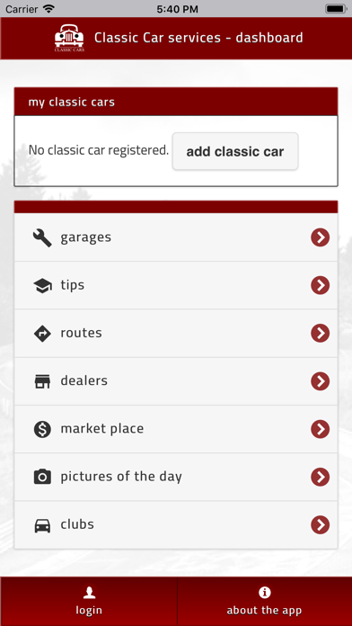Screenshot #1 pour My Classic Car