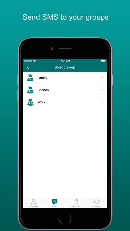 MasSMS: Sending messages