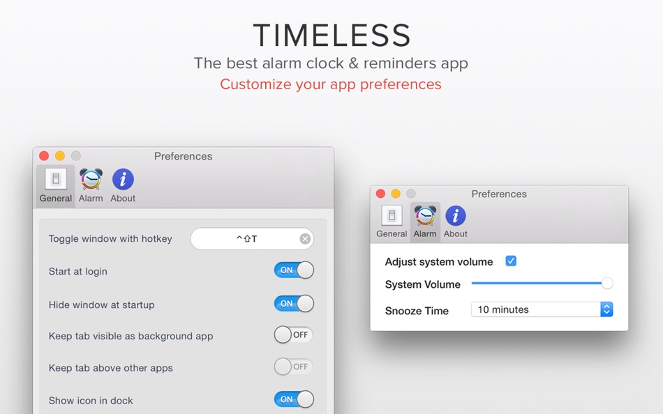 #5. Timeless: Alarm Clock (macOS) Podle: FIPLAB Ltd