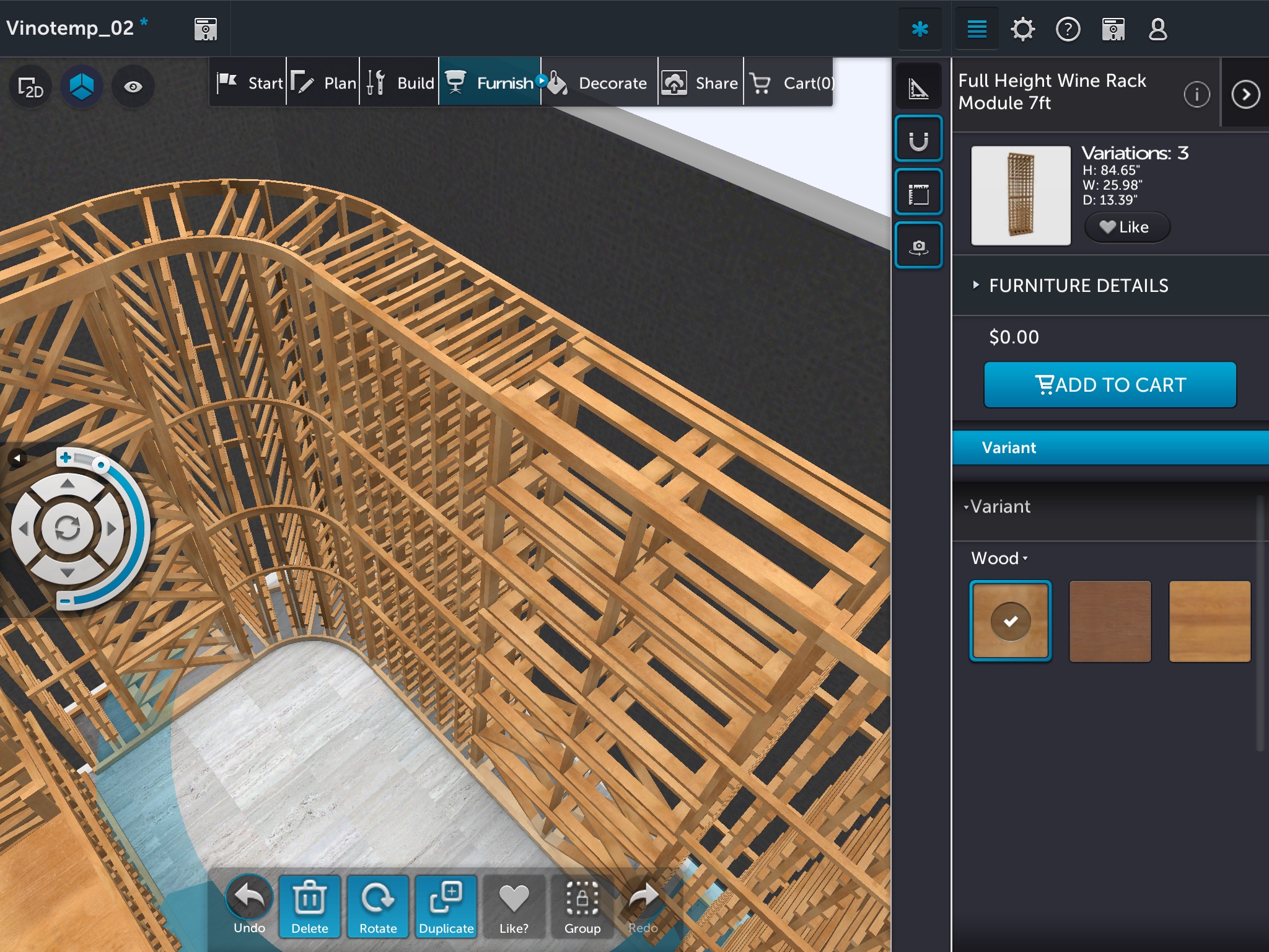 3D Room Planner by Vinotemp screenshot 2