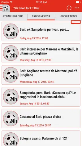 Game screenshot 24h News for FC Bari mod apk