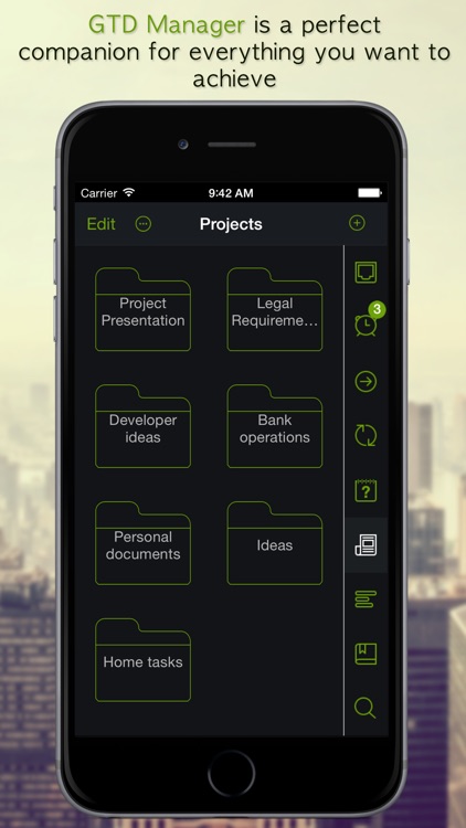 GTD Manager for iPhone