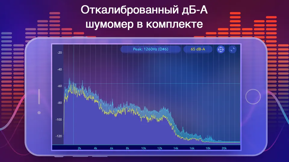 Скриншот Спектральный анализатор на iPhone 3