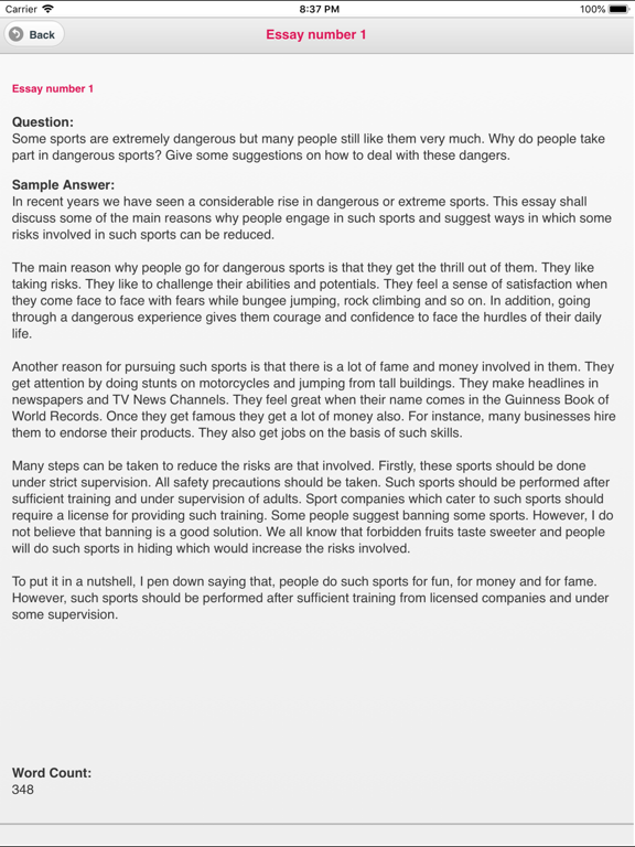 Screenshot #6 pour IELTS Writing Essays & Calc