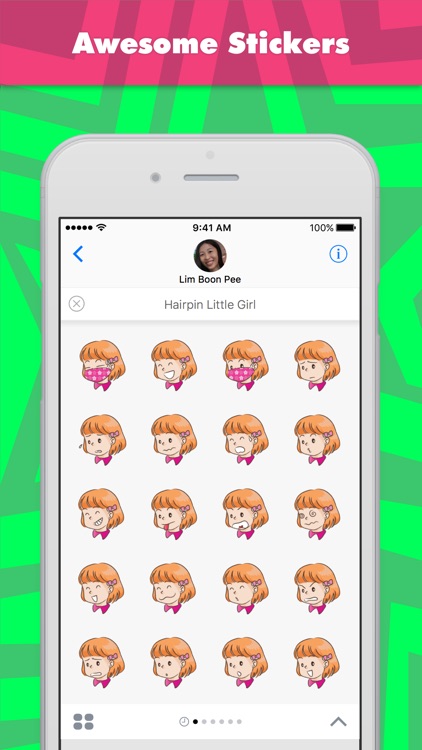 Hairpin Little Girl stickers