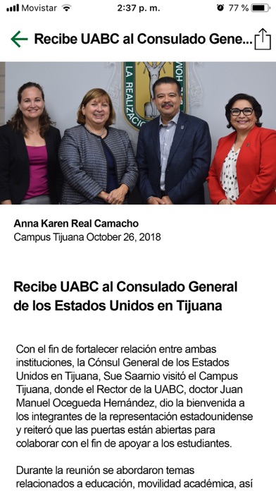 UABC Gaceta screenshot