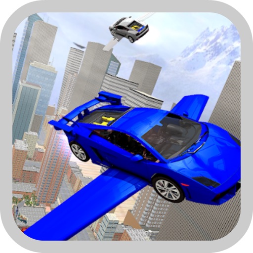 Futuristic Flying City Car icon