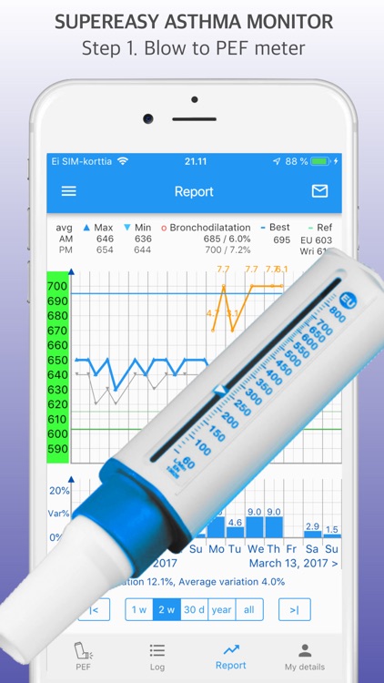 PEF Log - asthma tracker