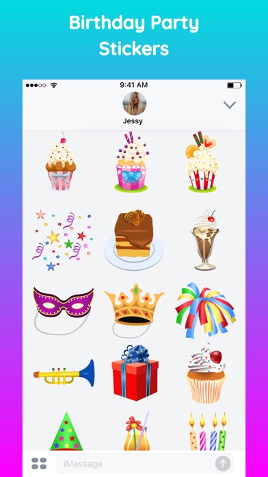 Happy Birthday Sticker App Emo screenshot 3