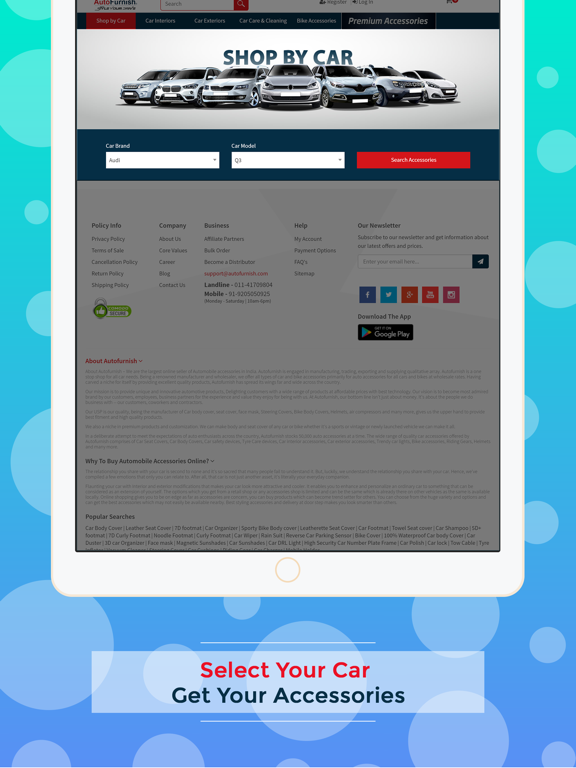 Autofurnish iPad screenshot 2 - Shopping app