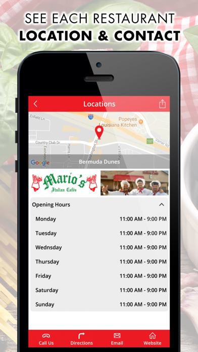 Mario's Italian Cafe Screenshot 3 - AppWisp.com Mario's Italian Cafe Screenshot 3 - AppWisp.com