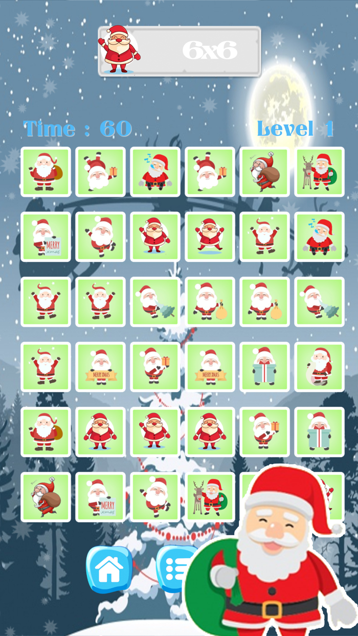 Santa Claus and Christmas Match Find The Pairs