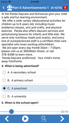 Prep for the Toeic test screenshot 5