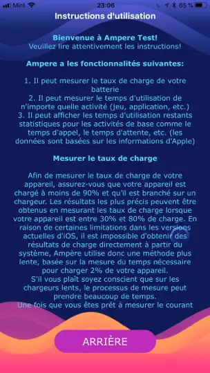 Capture d'écran de Ampere - Batterie En Charge sur iPhone 2
