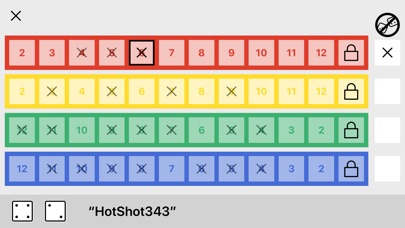 X-Out: Qwixx Scoresheet screenshot 3