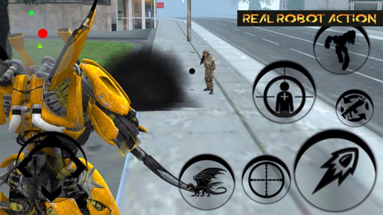 Futuristic Robot Fighting War