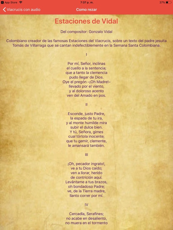 El Santo Viacrucis con audio iPad screenshot 6 - Lifestyle app