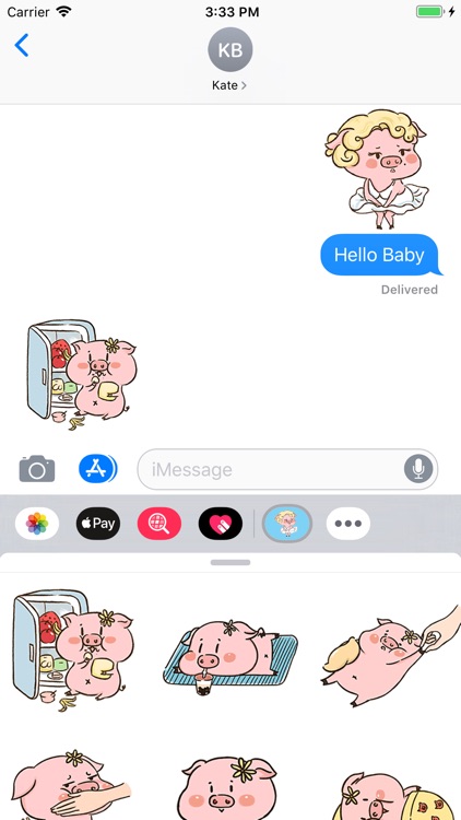 Pig Lady Animated Stickers