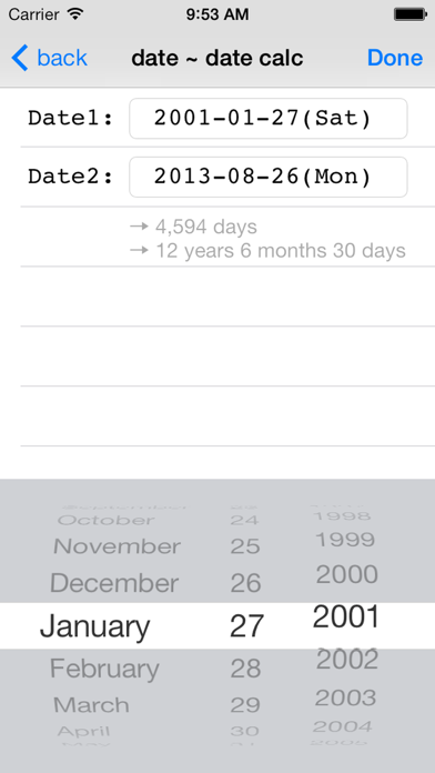 DateCalcMemo ～ how many days iPhone screenshot 4 - Utilities app
