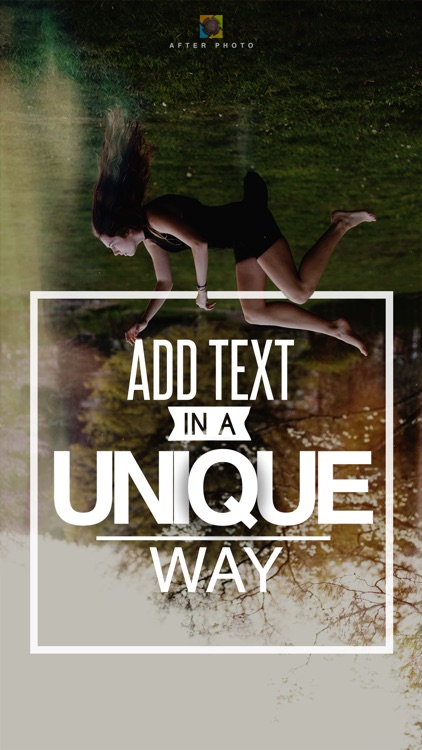 After Photo - Add caption and text over your pic