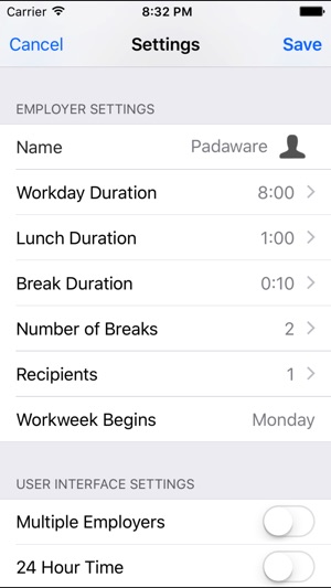 PadAware Time Clock(圖3)-速報App