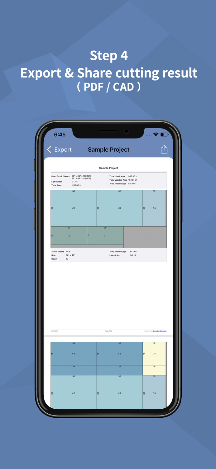 SheetCut Optimizer - Carpenter
