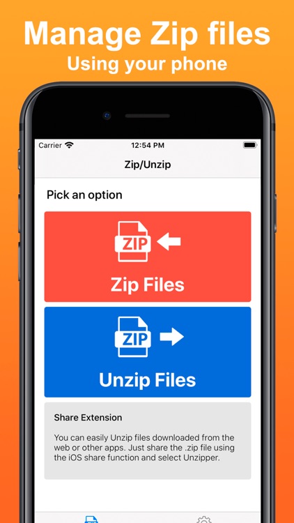 Unzipper: Zip and Unzip files