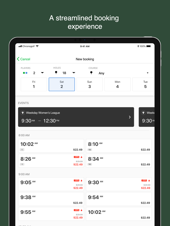 Carter Plantation GC iPad screenshot 1 - Sports app