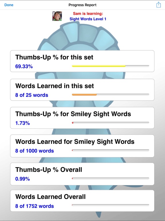Smiley Sight Words iPad screenshot 5 - Education app
