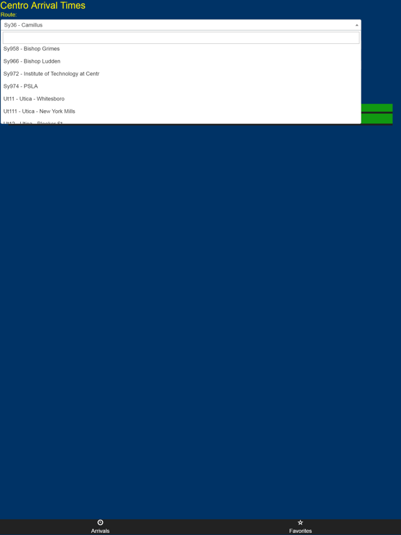 Central NY Centro Bus Tracker iPad screenshot