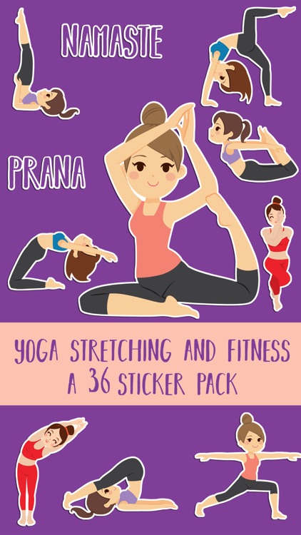 Yoga Stretching and Fitness Sticker Pack