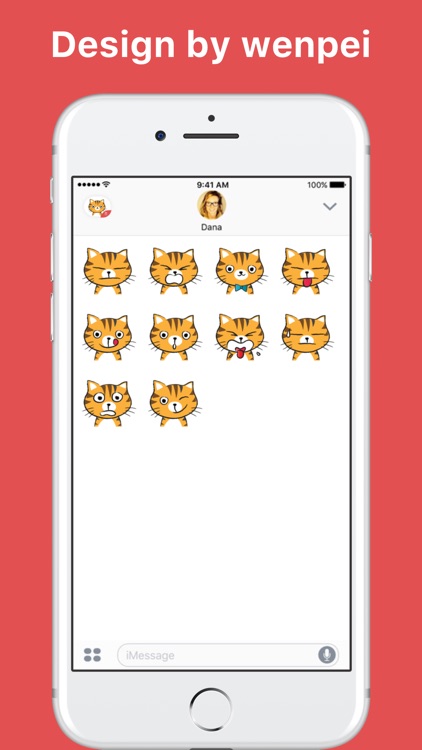 Orange Cat Cute stickers by wenpei