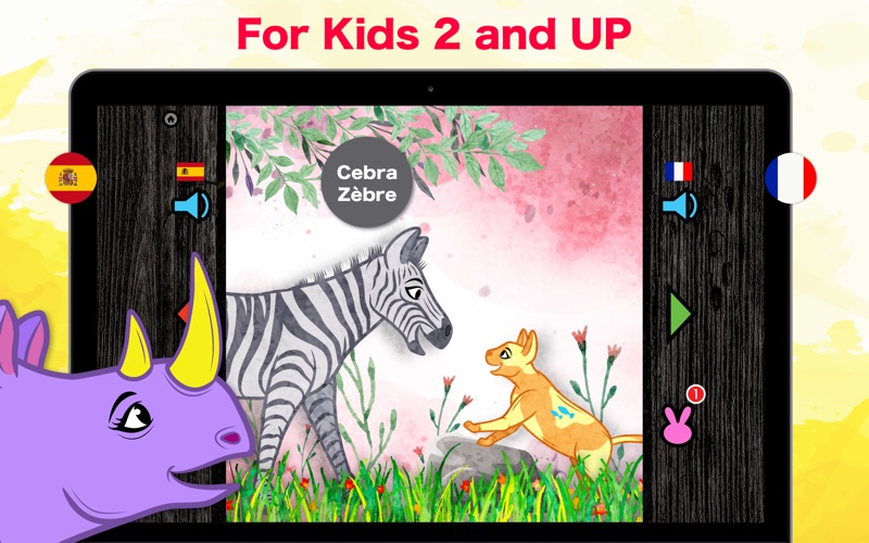 Learn French &amp; Spanish - Toddler &amp; Kids Animals thumbnail 4