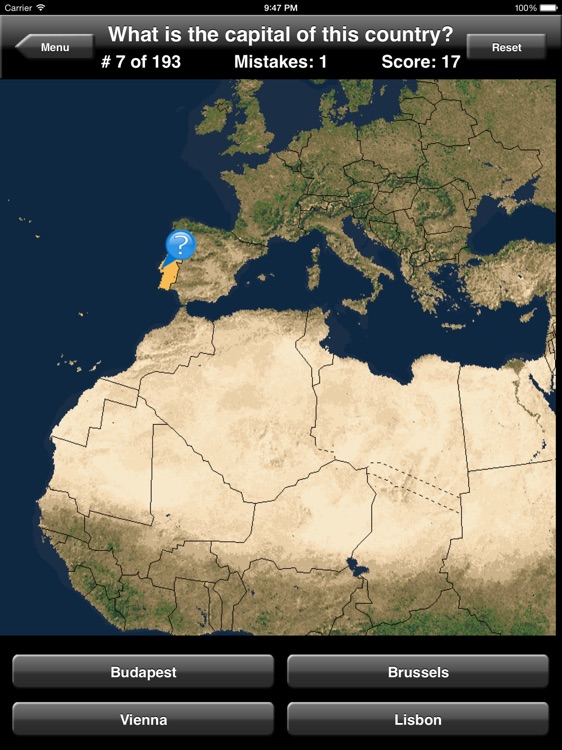 Capital Quiz for iPad screenshot-4