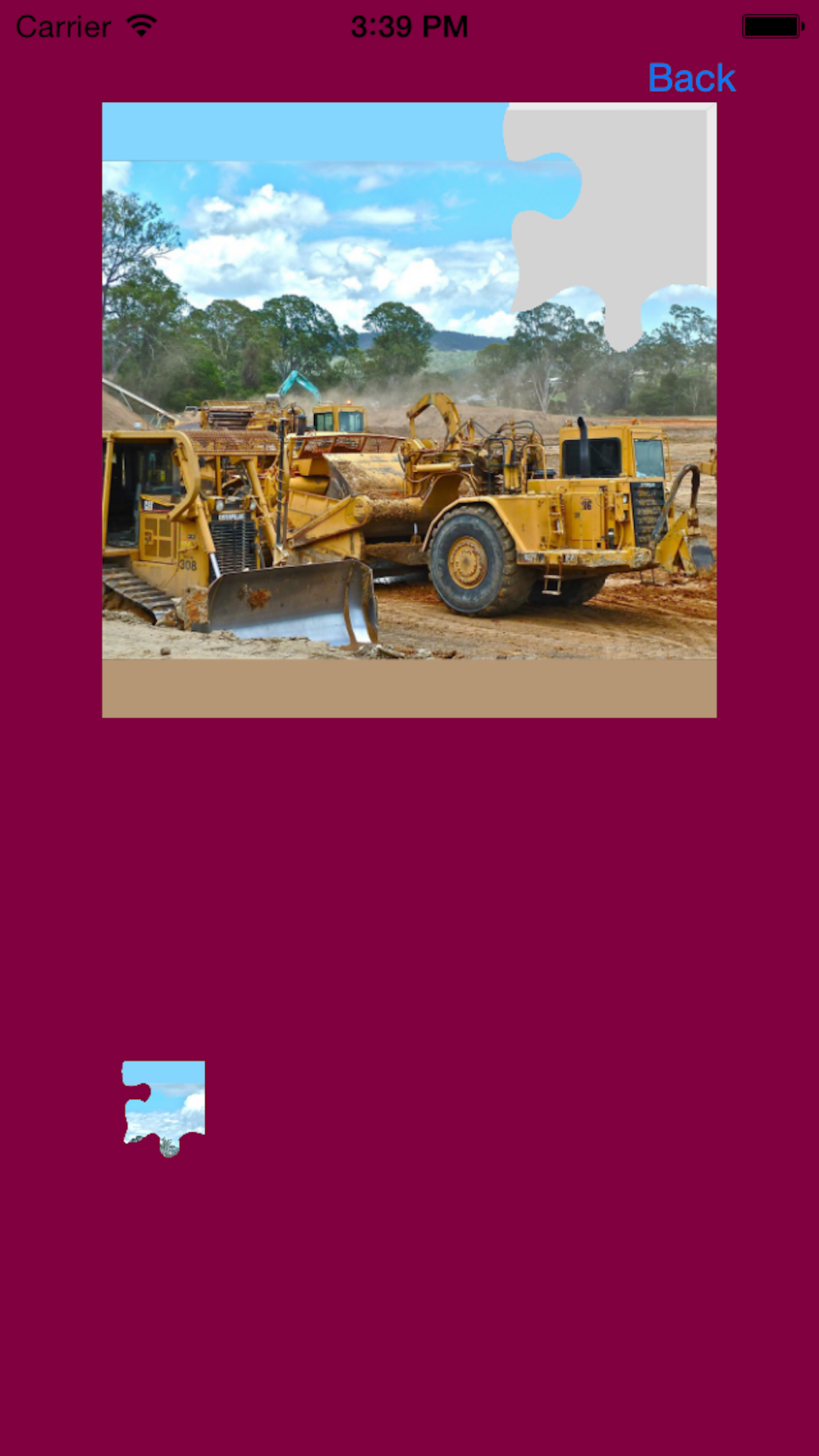 Bulldozer Excavator Jigsaw Puzzles with Backhoe