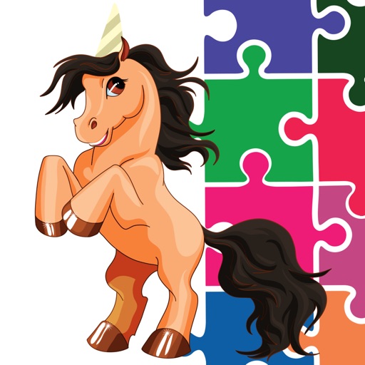 Cute Ponies & Unicorns Jigsaw Puzzles For Kids Icon