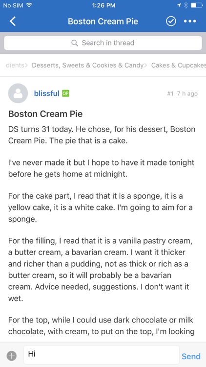 Discuss Cooking Forum