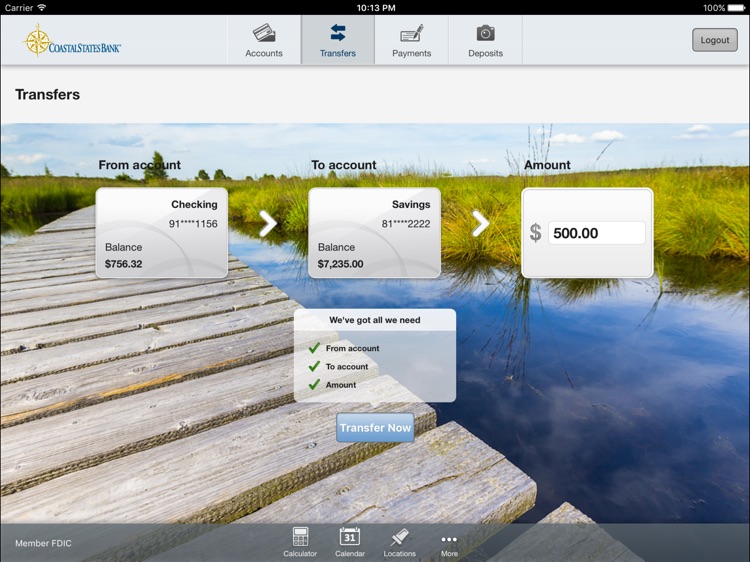 CoastalStates Bank for iPad screenshot-3