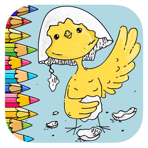 Coloring Drawing Page Chick Game Education iOS App