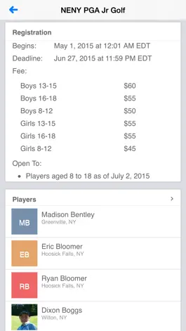 Game screenshot NE NY PGA Junior Golf apk